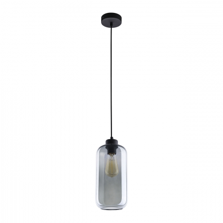Aplice si plafoniere - Corp de iluminat suspendat ADVITI LAZIO 1P AD-LD-6228BE27S, E27, maxim 15W, negru