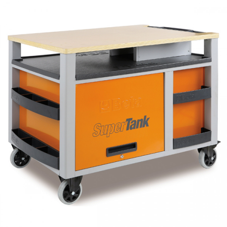 Dulap mobil cu 10 sertare si blat de lemn BETA C28 O [3]