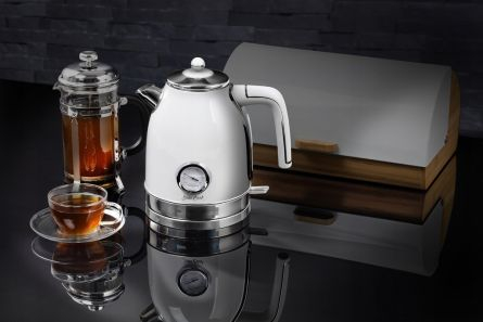 RESIGILAT Fierbator Sam Cook PSC-100/W, 3000W, 1.7 litri, Strix, tehnologie Quick & Silence, indicator temperatura, rotire 360°, indicator nivel apa, alb [1]