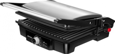 RESIGILATE - RESIGILAT Grill electric MPM MGR-09M, 2000W, temperatura reglabila 0-270° C, deschidere 180°, inaltime reglabila a placii superioare, doua moduri de grill, carcasa otel inoxidabil