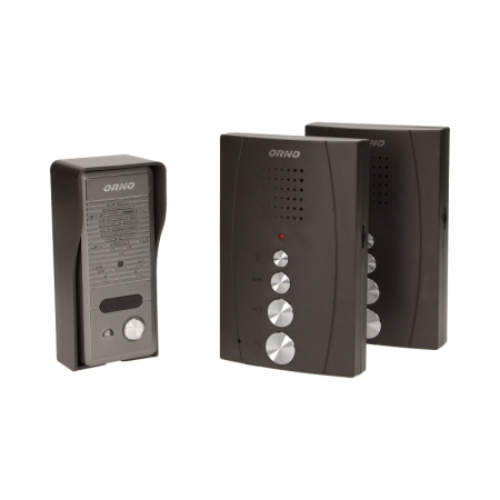 Control acces & accesorii - Interfon pentru o familie ELUVIO INTERCOM ORNO OR-DOM-RE-920/B, control automat al portilor, functie intercom, ultra-slim, negru