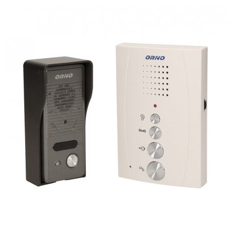 Control acces & accesorii - Interfon pentru o familie ELUVIO ORNO OR-DOM-RE-914/W, control automat al portilor, ultra-slim, alb/negru