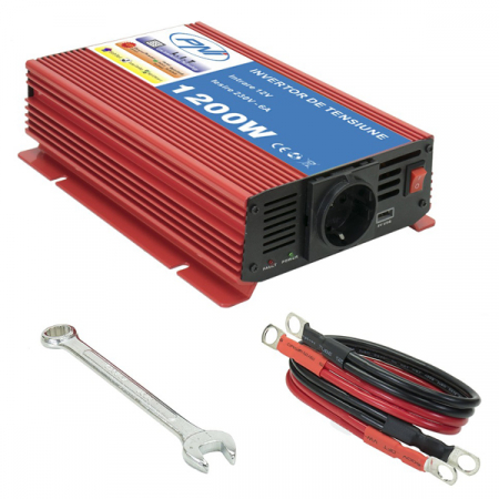 Invertor de tensiune PNI L1200W, alimentare 12V, iesire 230V [1]