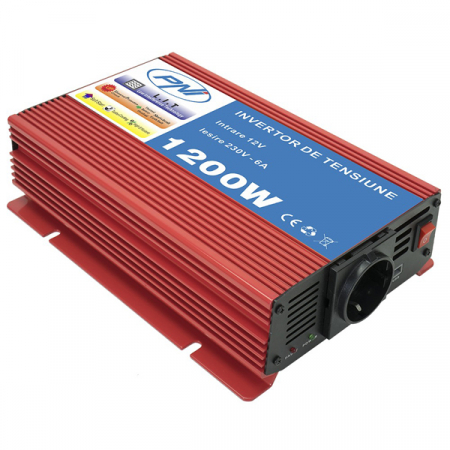 Invertor de tensiune PNI L1200W, alimentare 12V, iesire 230V [2]