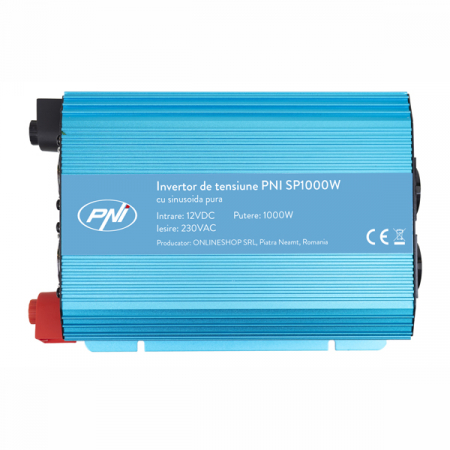 Invertor de tensiune PNI SP1000W cu sinusoida pura, alimentare 12V [4]