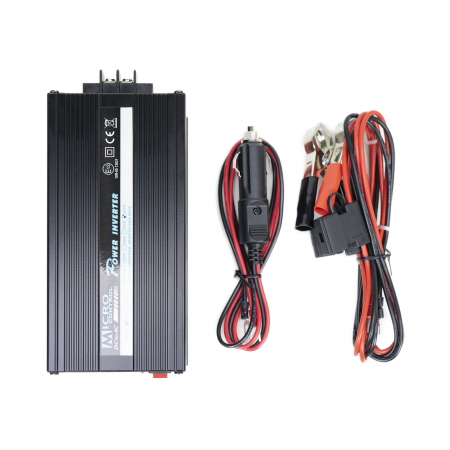 Invertor de tensiune President 400W alimentare 12V, iesire 230V, unda sinus modificata, mufa USB 5V 500mAh, cu clesti alimentare si mufa de bricheta inclus [3]