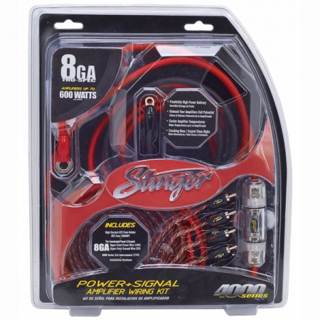 Kit Cabluri Amplificator - Kit cablu amplificator Stinger SK4681, 8 mm²