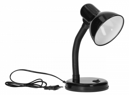 RESIGILATE - RESIGILAT Lampa de birou VIRONE FUPI DL-4/B, E27, 40 W, IP20, cablu 1 m, brat flexibil, otel + plastic, negru