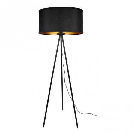 Aplice si plafoniere - Lampa de podea ADVITI KYLO 1P AD-LD-6454BE27T, 1x60W, E27, trepied, negru/auriu