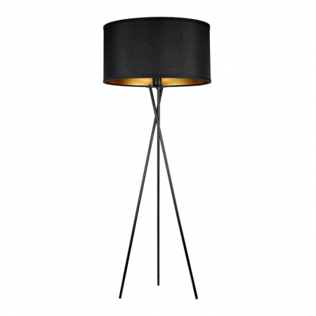 Aplice si plafoniere - Lampa de podea ADVITI KYLO 1P AD-LD-6455BE27T, 1x60W, E27, trepied, negru/auriu