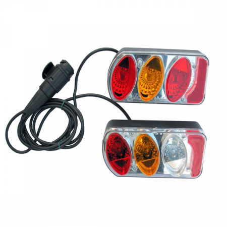 Accesorii portbagaje - Lampi spate pentru suporturi biciclete Peruzzo 948, 13 pini, set 2 buc, complete cu cablu