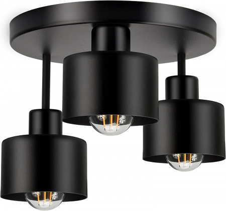 Bricolaj & Electrice - Lustra suspendata ADVITI RAMOS AD-LD-6258BE27M, 3 x E27, maxim 60W, negru