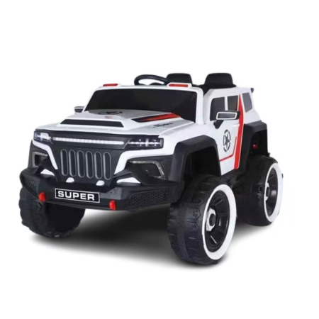 Masinute Electrice - MASINUTA ELECTRICA PENTRU COPII RDB-7688 TIP SUV SUPER CU 4 MOTOARE 390W, 2 LOCURI, 12V7AH, ROTI EVA, ALB