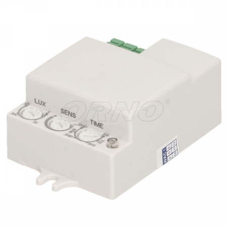 Senzori si detectoare - Mini senzor de miscare ORNO OR-CR-214, unghi detectie 180°/360°, 1200W, 230V, IP20, alb
