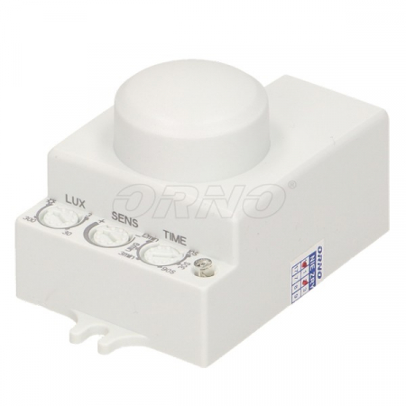 Senzori si detectoare - Mini senzor de miscare ORNO OR-CR-216, unghi detectie 360°, 1200W, 230V, IP20, alb