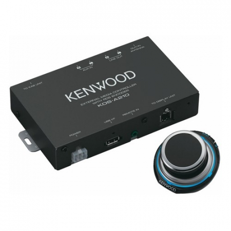 Modulator FM Kenwood KOS-A210 cu sistem de codificare RDS Text, Unitate ascunsa, Codificator  Radio Text RDS, USB I/F , intrare AUX , telecomanda inclusa [1]