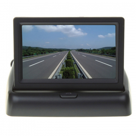 Accesorii confort - Monitor auto PNI MA432, ecran color 4.3 inch, pliabil, 12V, intrare video pentru camera mers inapoi