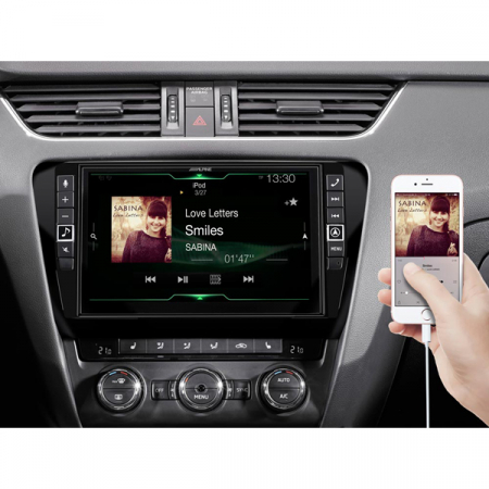 Multimedia dedicata pentru Skoda Octavia3, Alpine I902D-OC3, 4x50W, FM, USB, GPS, Bluetooth, IPod/IPhone, Android, display de 9" [3]