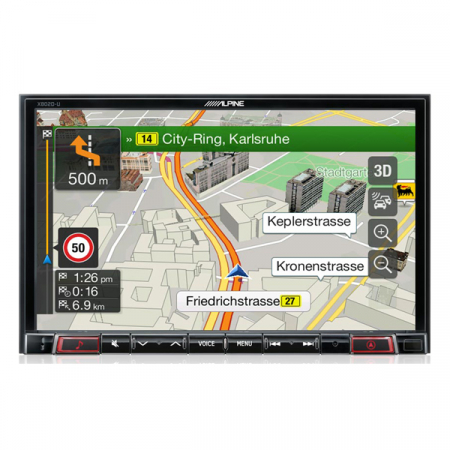 Playere multimedia 2DIN - Multimedia player Alpine X802D-U, 4x50W, DVD, CD, FM, USB, Aux, Bluetooth, GPS, IPhone/IPod, Android