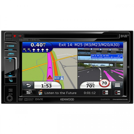Multimedia player auto Kenwood DNN-6250DAB, ecran 6.1", 2DIN, USB, AUX, SD, WiFi, Bluetooth,  Touchscreen, 4x50W RMS [2]