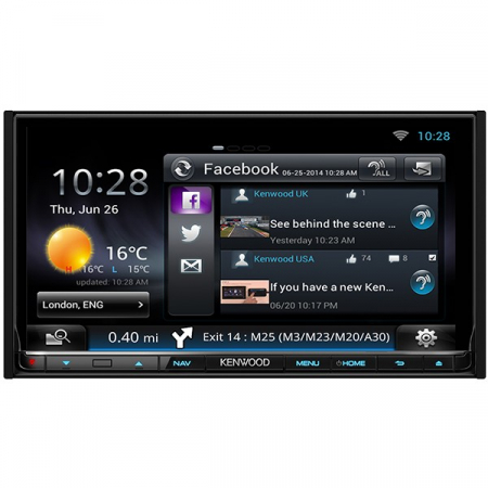 Playere multimedia 2DIN - Multimedia player auto Kenwood DNN-9250DAB, 2DIN, ecran 7", USB , AUX, SD, WiFi, Bluetooth, Touchscreen, 4x50W RMS