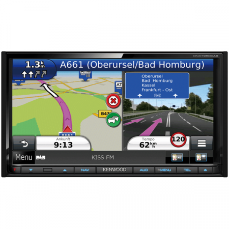 Multimedia player auto Kenwood DNX-7250DAB, 2DIN, USB, AUX, SD, Bluetooth, iPod/iPhone, 4x50W RMS, Touchscreen, ecran 7 inch" [2]