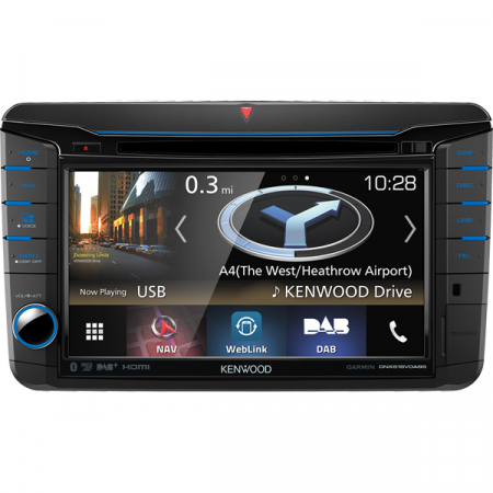 Multimedia player auto Kenwood DNX518VDABS, 4x50W, FM, DVD, CD, USB, slot SD, Bluetooth, GPS, ecran 7", Android, iPhone/iPod [1]