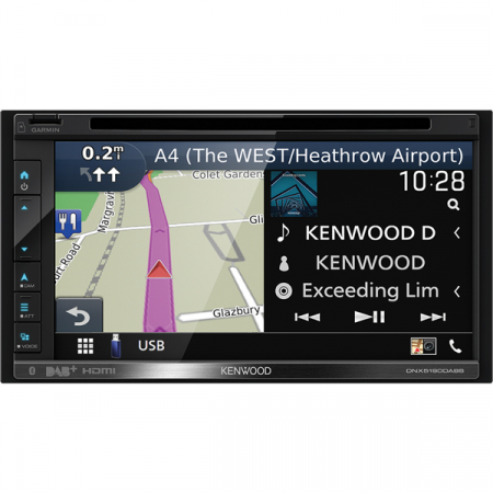 Multimedia player auto Kenwood DNX5190DABS, 4x50W, FM, DVD, CD, USB, slot SD, Bluetooth, GPS, ecran 6.8", Android, iPhone/iPod [1]