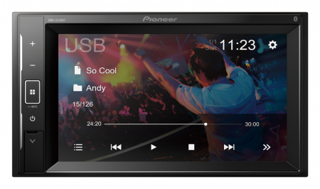 Subwoofere & boxe auto - Multimedia player auto Pioneer DMH-A240BT, 2DIN, Ecran tactil 6.2 inch, Mirroring prin USB, Bluetooth, 4x50W, USB, AUX
