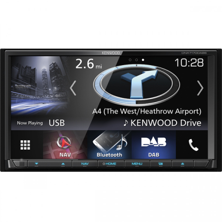 Playere multimedia 2DIN - Multimedia player Kenwood DNX-7170DABS, 4x50W, DVD, CD, FM, USB, SD card, Bluetooth, IPod/IPhone, Android, ecran 7"