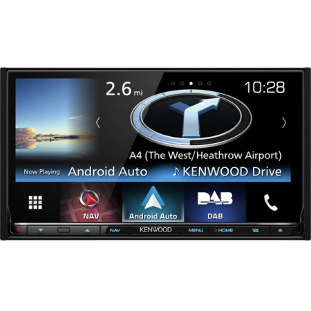 Playere multimedia 2DIN - Multimedia player Kenwood DNX-8160DABS, 4x50W, DVD, CD, FM, USB, Aux, SD card, Bluetooth, IPod/IPhone, Android, GPS, ecran de 7"
