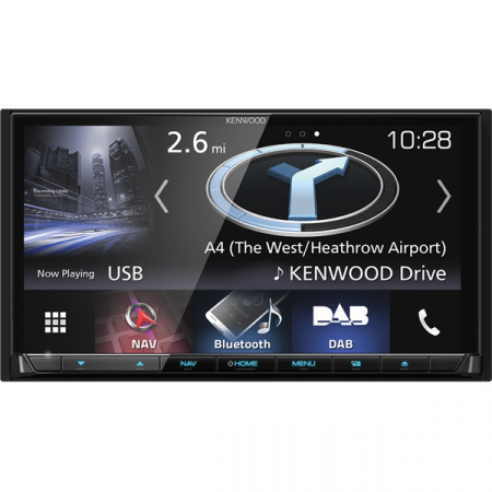 Multimedia player Kenwood DNX-8170DABS, 4x50W, DVD, CD, FM, USB, SD card, Bluetooth, IPod/IPhone, Android, GPS, ecran 7" [1]