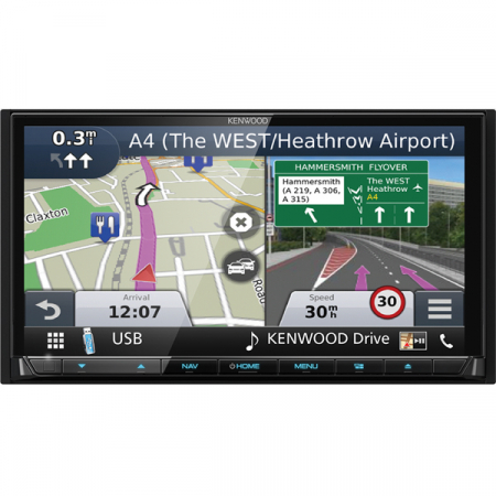 Multimedia player Kenwood DNX-8170DABS, 4x50W, DVD, CD, FM, USB, SD card, Bluetooth, IPod/IPhone, Android, GPS, ecran 7" [2]