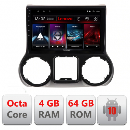 Camere auto - Navigatie dedicata Jeep Wrangler 2011-2016 E-WR, Android, Radio, Bluetooth, Internet, DSP, Octa Core, 4+64GB, 4G