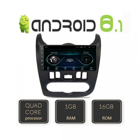Navigatii dedicate - Navigatie dedicata pentru Dacia Duster 2010-2012, Edotec E209, Bluetooth, FM, GPS, Wi-Fi, Android 8.1