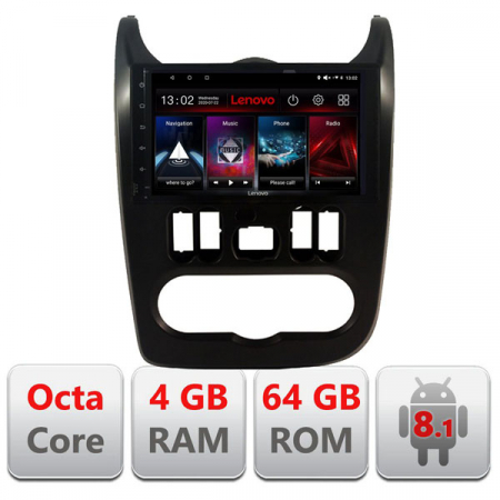 Navigatii dedicate - Navigatie dedicata pentru Dacia Duster 2010-2012,  Edotec E509-PRO , Bluetooth, FM, GPS, Wi-Fi, Android 8.1
