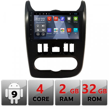 Navigatii dedicate - Navigatie dedicata pentru Dacia Duster 2010-2012, Edotec EDT-E309, Bluetooth,  FM,  GPS,  Wi-Fi, Android 9.0