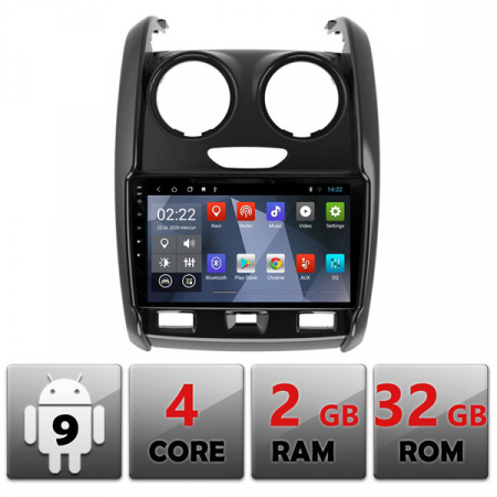 Navigatii dedicate - Navigatie dedicata pentru Dacia Duster 2012-2019, Edotec E-309, Bluetooth,  FM, GPS  Wi-Fi, Android 9.0