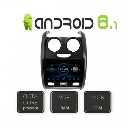 Navigatii dedicate - Navigatie dedicata pentru Dacia Duster 2012-2019, Edotec EDT-E409,  Bluetooth,  FM,  GPS,  Wi-Fi, Android 8.1