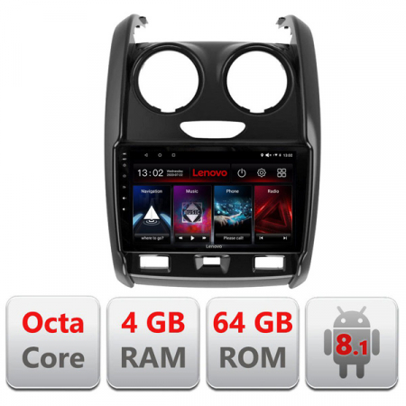 Navigatii dedicate - Navigatie dedicata  pentru Dacia Duster 2012-2019, Edotec EDT-E509-PRO, Bluetooth, FM, GPS, Android 8.1 
