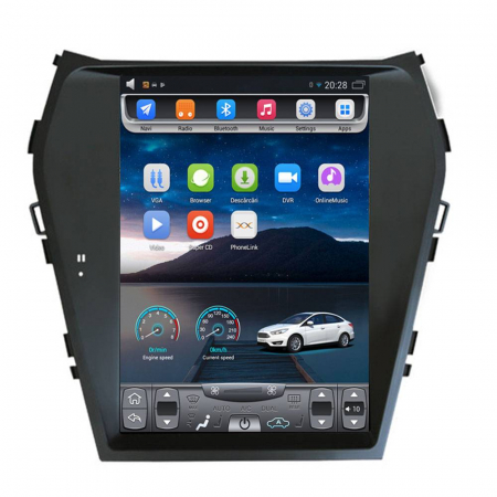 Camere auto - Navigatie dedicata pentru Hyundai IX45, SANTA FE 2013-2017, Edotec EDT-T209, 4 x 45 W, FM, ecran cu touchscreen 10.4" tip TESLA, Bluetooth, USB, slot SD card, internet