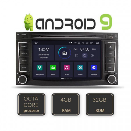 Navigatii dedicate - Navigatie dedicata pentru Volkswagen Touareg 2002-2010/Transporter T5 2006-, Edotec EDT-G042-8CORE, Bluetooth, FM, GPS, Wi-Fi, Android 9