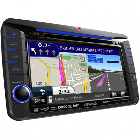 Navigatie dedicata pentru VW/Seat/Skoda, Kenwood DNX-525DAB, 4X50W, DVD, CD, FM, Bluetooth, USB, Slot card SD, navigatie Garmin [5]