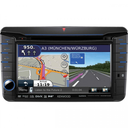 Navigatie dedicata pentru VW/Seat/Skoda, Kenwood DNX-525DAB, 4X50W, DVD, CD, FM, Bluetooth, USB, Slot card SD, navigatie Garmin [7]
