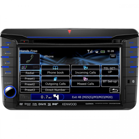 Navigatie dedicata pentru VW/Seat/Skoda, Kenwood DNX-525DAB, 4X50W, DVD, CD, FM, Bluetooth, USB, Slot card SD, navigatie Garmin [2]