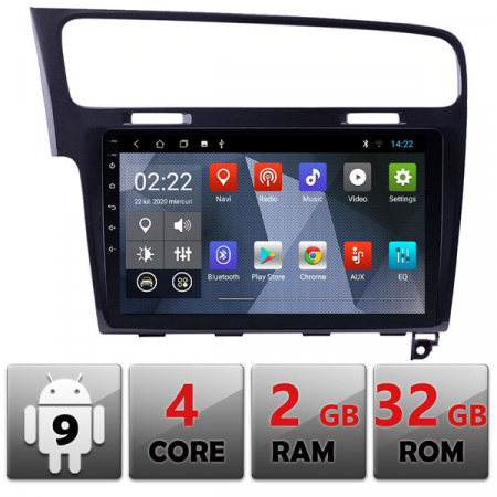 Camere auto - Navigatie dedicata pentru WV Golf 7, Edotec EDT-E310, Bluetooth, FM, GPS, Wi-Fi, Android 9.0