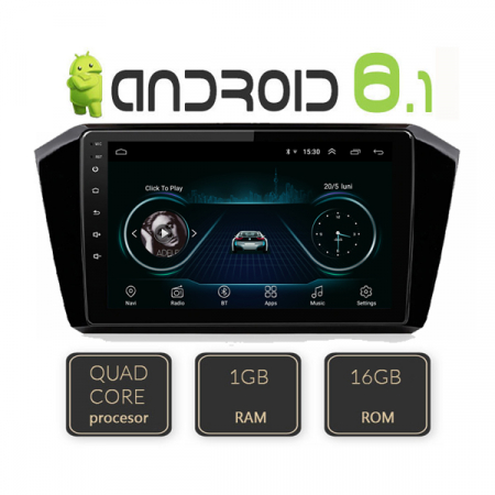 Camere auto - Navigatie dedicata VW Passat 2015- A-518, FM, Bluetooth, GPS, Wi-Fi, Android 8.1