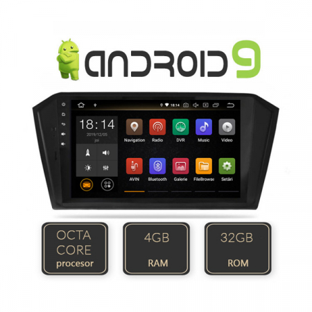 Camere auto - Navigatie dedicata VW Passat 2015- EDT-G1048-8Core, FM, Bluetooth, GPS, Wi-Fi, Octa Core, Android 9.0