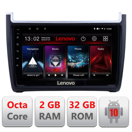 Camere auto - Navigatie dedicata VW Polo 2014-2017 D-655, FM, Bluetooth, Wi-Fi, GPS, DSP, Octa Core, Android 10