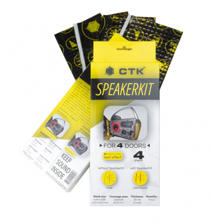 Subwoofere & boxe auto - Pachet insonorizant CTK SPEAKERKIT, pentru 4 difuzoare